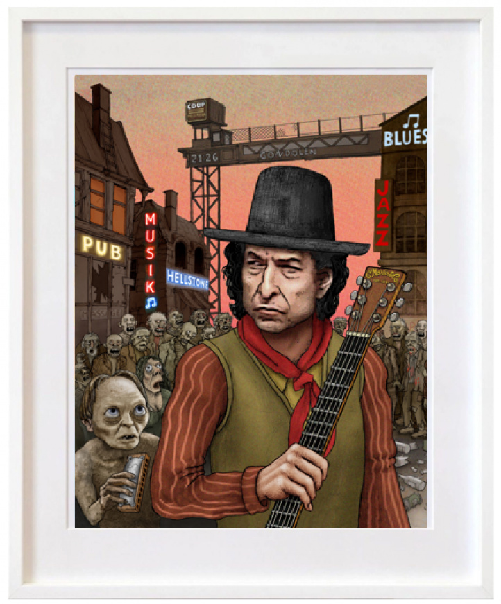 Bob Dylan i gruppen Konstgalleri / Teman / Kända illustratörer hos NOA Gallery (200381_bobdylan)
