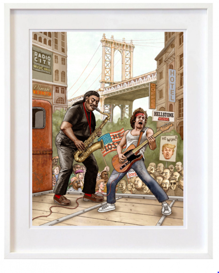 Bruce Springsteen i gruppen Konstgalleri / Teman / Kända illustratörer hos NOA Gallery (200381_brucespringsteen)