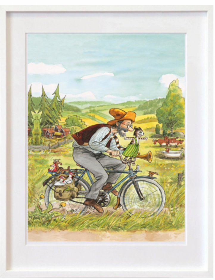 Cykeltur i gruppen Konstgalleri / Teman / Kända illustratörer hos NOA Gallery (200443_pettson3)